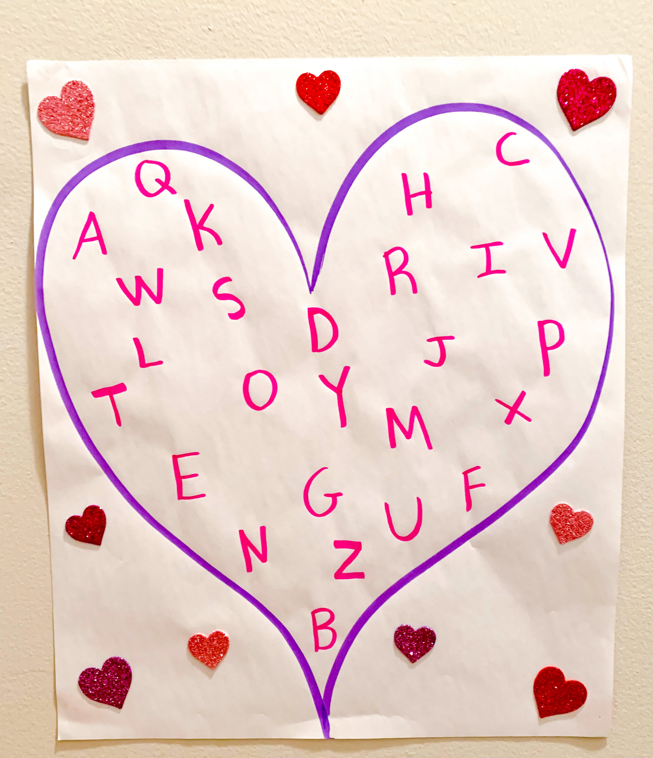 Heart Letter Match Puzzle - DIY - Playgarden Online