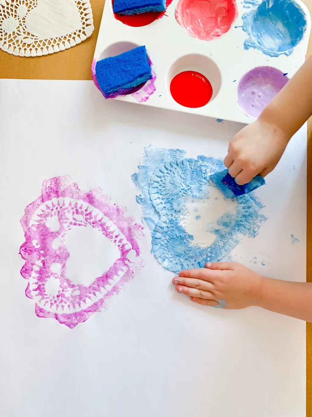 Doily Painting Wrapping Paper - DIY - Playgarden Online