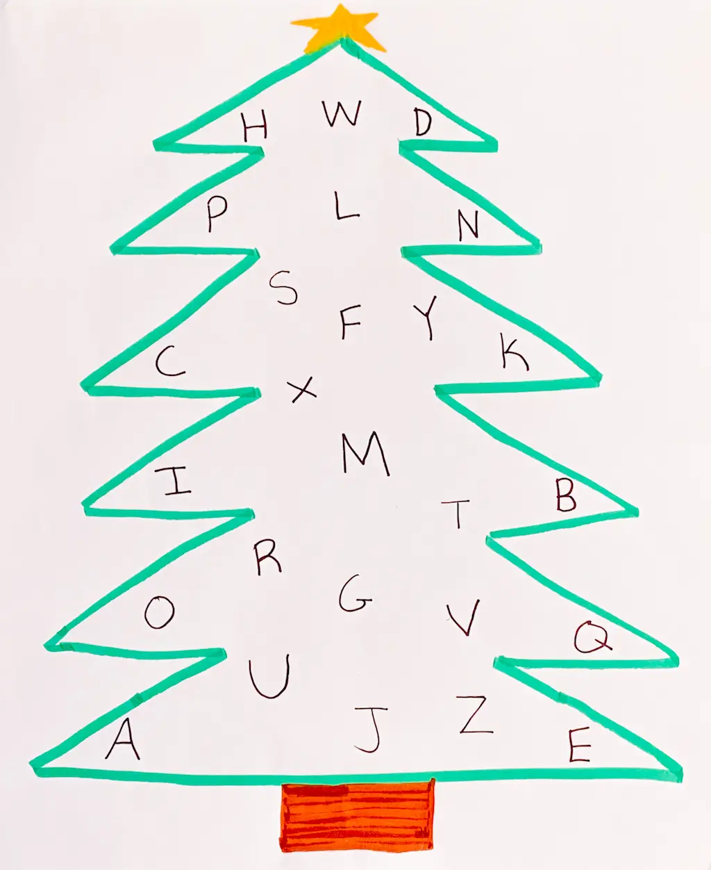 Letter Christmas Tree - DIY - Playgarden Online