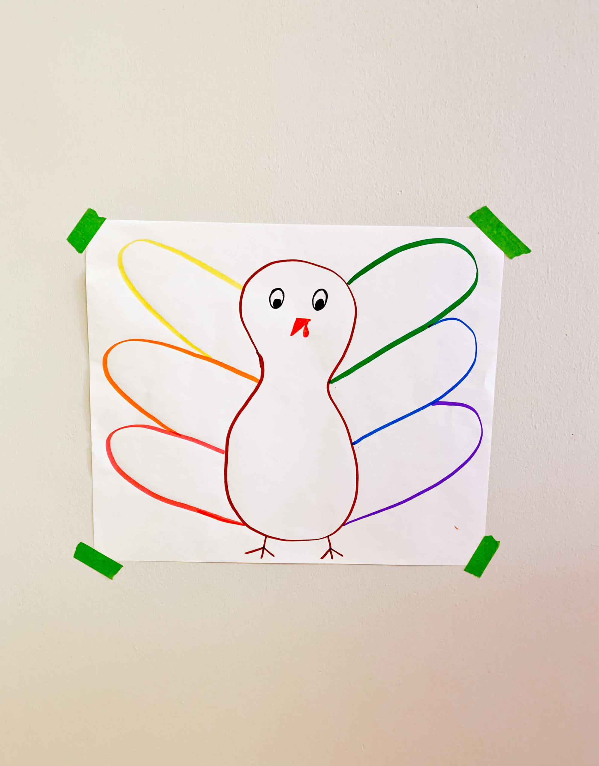 DIY Turkey Rainbow with Rainbow Dot Stickers or Rainbow Letters - DIY - Playgarden Online