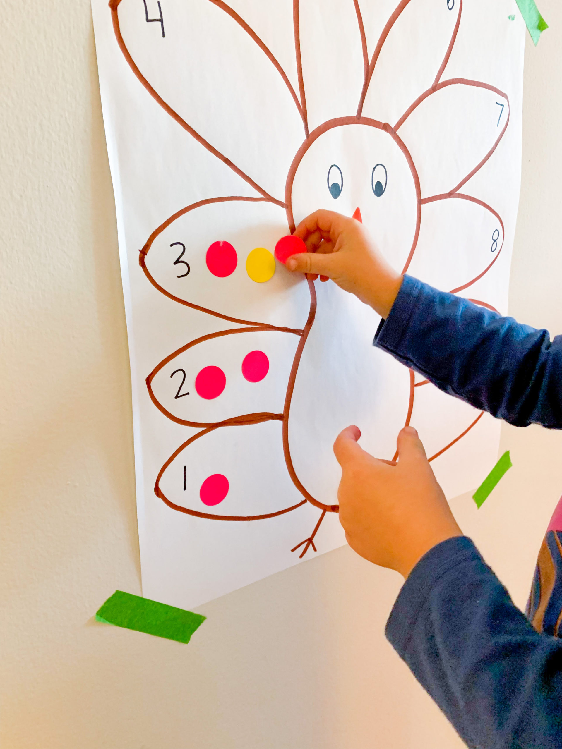 Turkey Counting with Dot Stickers - DIY - Playgarden Online