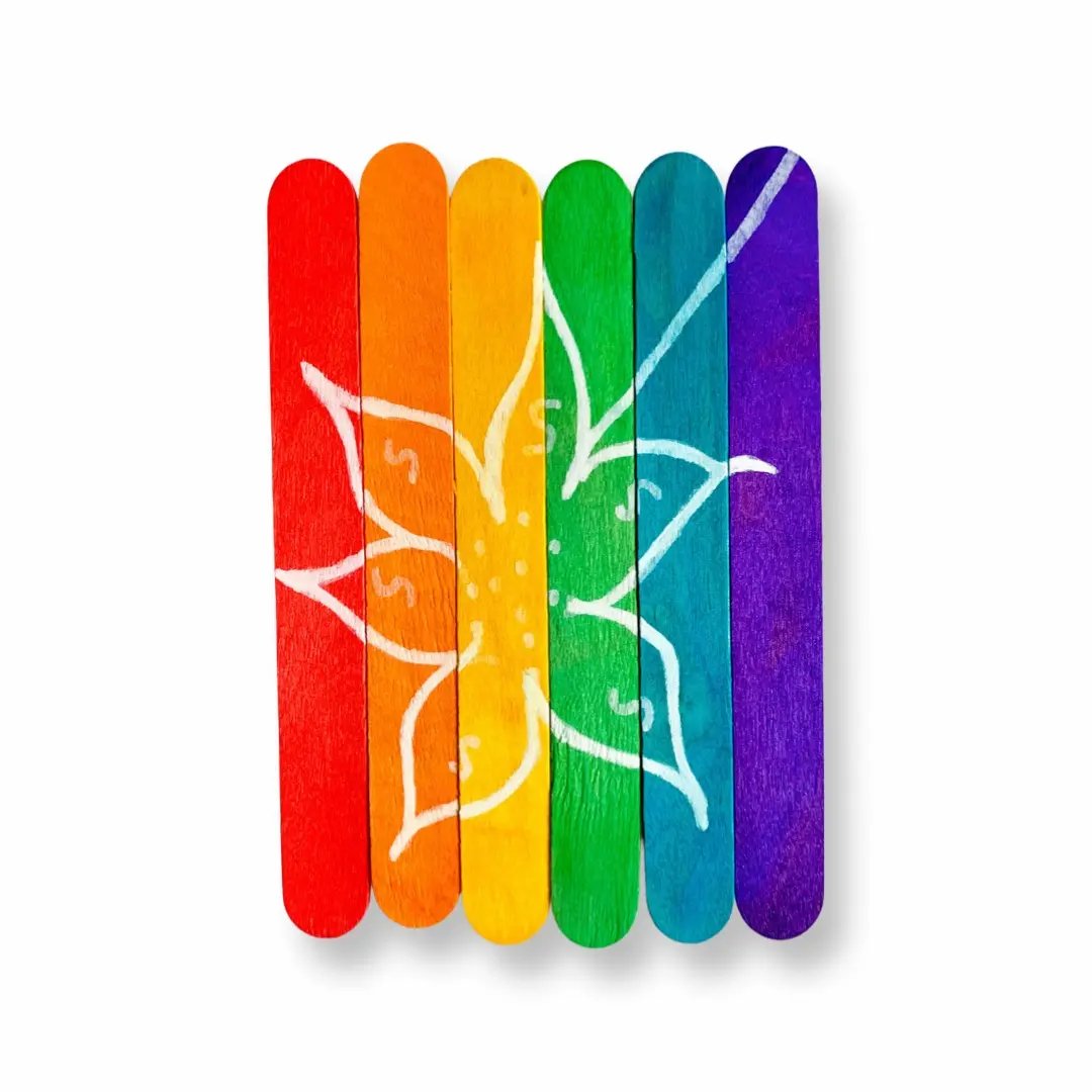 Rainbow & Flower Popsicle Puzzles - DIY - Playgarden Online