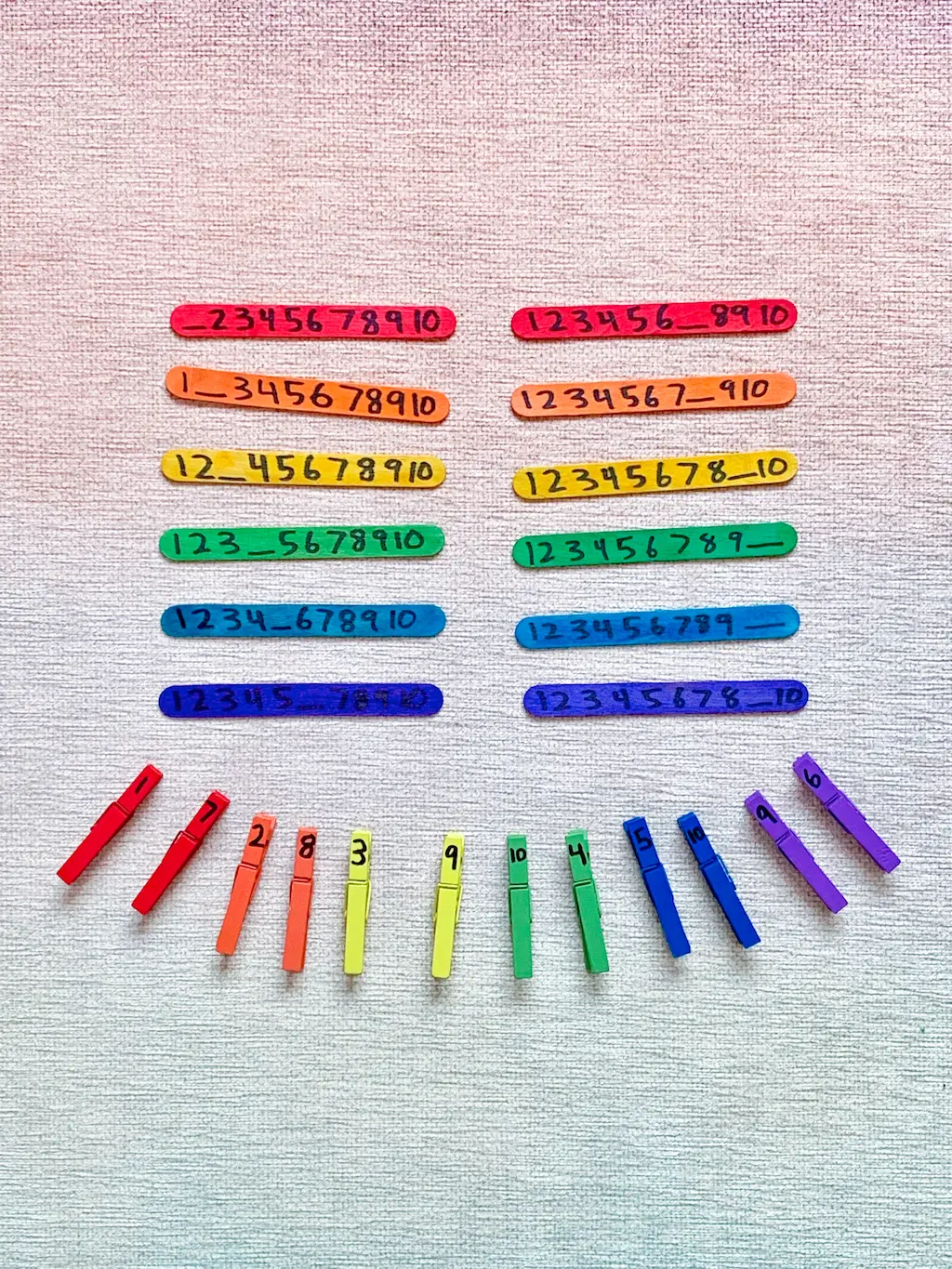 Rainbow Popsicle Counting - DIY - Playgarden Online
