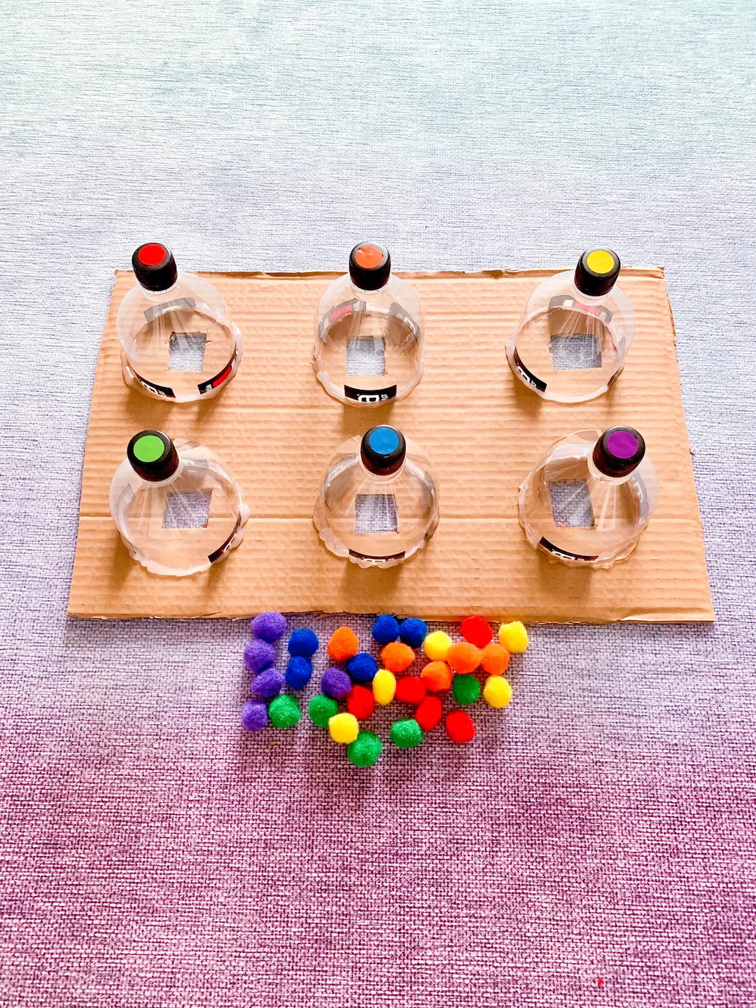 Bottle Cap Twist and Rainbow Sorting - DIY - Playgarden Online